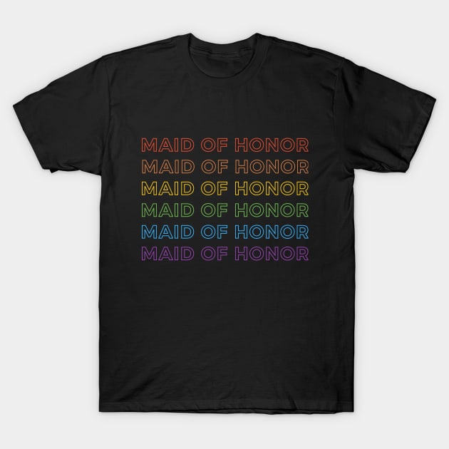 Rainbow Maid of Honor T-Shirt by greendino